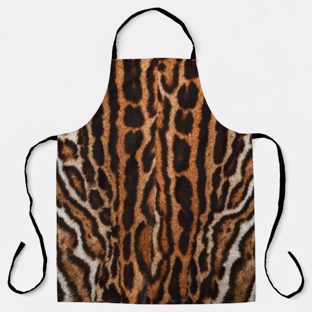 leopard fur background texture apron (Front)