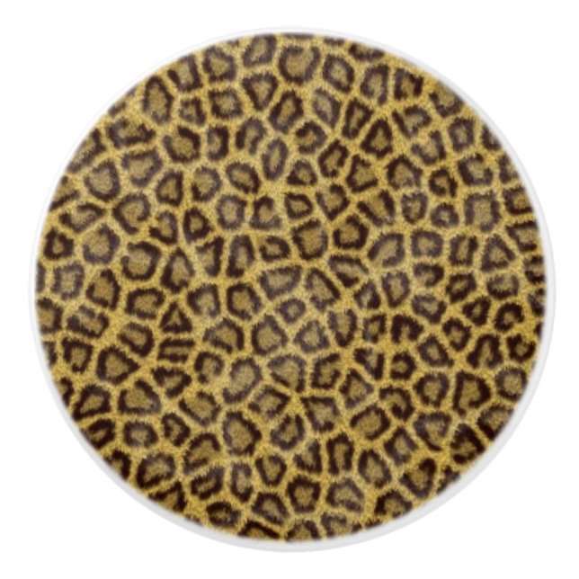 Leopard Fur Ceramic Knob (Front)