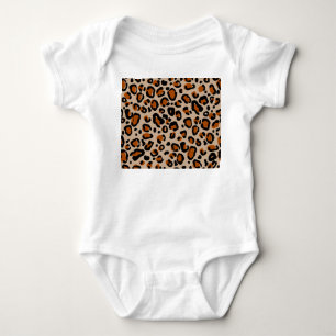 Leopard fur design, seamless pattern. baby bodysuit