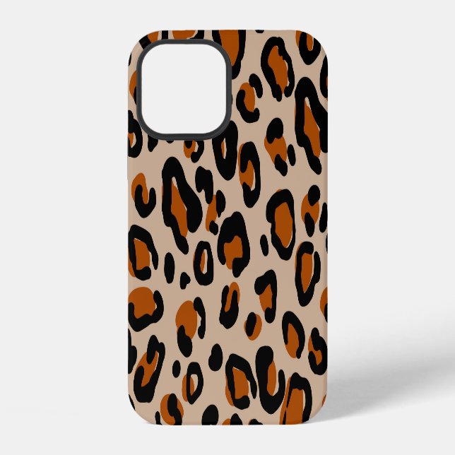 Leopard fur design, seamless pattern. iPhone case (Back)