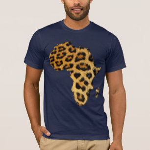 Leopard Fur-effect Map of AFRICA Fashion Tee