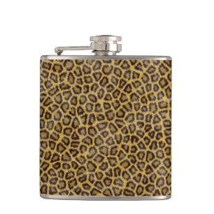 Leopard Fur Hip Flask