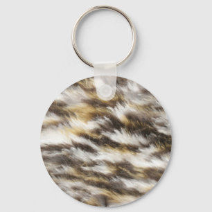 leopard fur keychain
