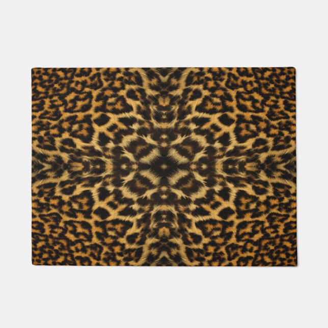 Leopard fur pattern doormat (Front)