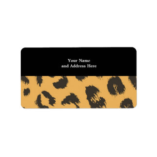 Leopard Fur Pattern Label