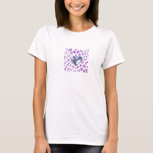 Leopard Fur Pattern With Heart T-shirt