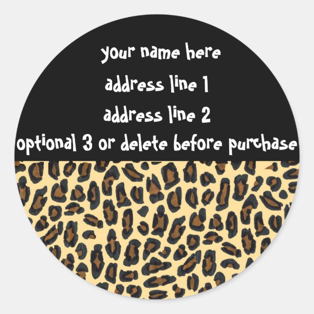 Leopard Fur Print Address Labels (Front)