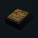 Leopard Fur Print Animal Pattern Gift Box<br><div class="desc">This trendy jewellery box features a splotched leopard print pattern with black animal spots on an orange-yellow-gold fur background. Bring out the wild cat in you with this cool feline design. It's the perfect bold,  original look for animal lovers. Check our shop for matching items.</div>