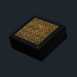 Leopard Fur Print Animal Pattern Gift Box<br><div class="desc">This trendy jewellery box features a splotched leopard print pattern with black animal spots on an orange-yellow-gold fur background. Bring out the wild cat in you with this cool feline design. It's the perfect bold,  original look for animal lovers. Check our shop for matching items.</div>