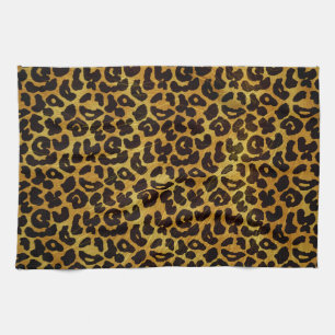 Leopard Fur Print Animal Pattern Kitchen Towel