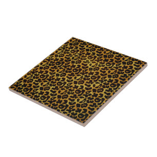 Leopard Fur Print Animal Pattern Tile