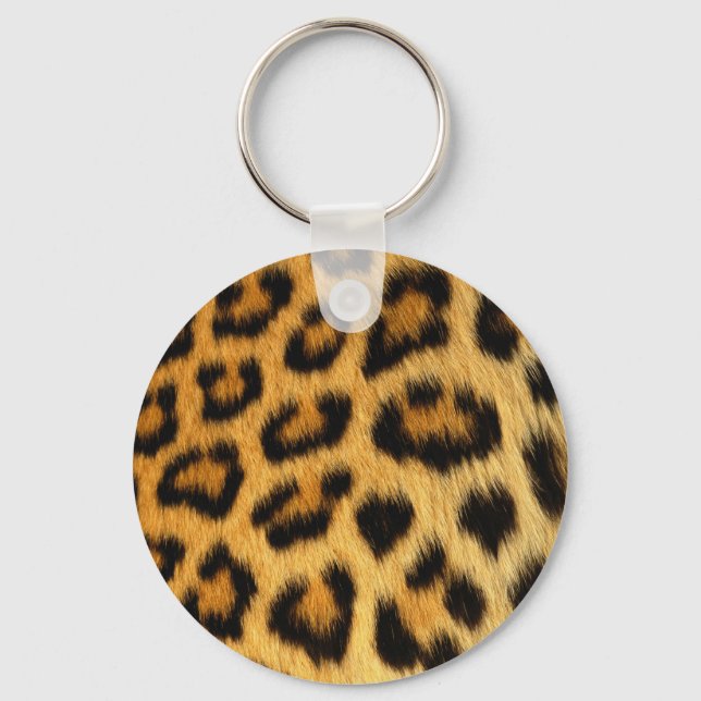 Leopard Fur Print Keychain (Front)