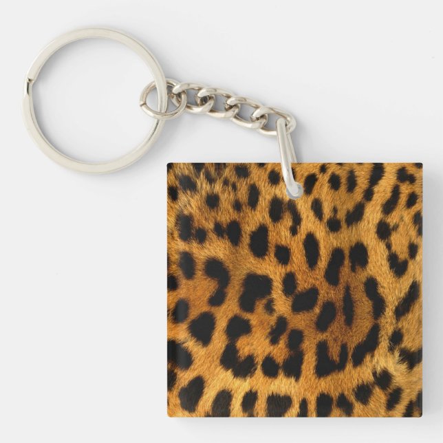 Leopard Fur Print Keychain (Front)