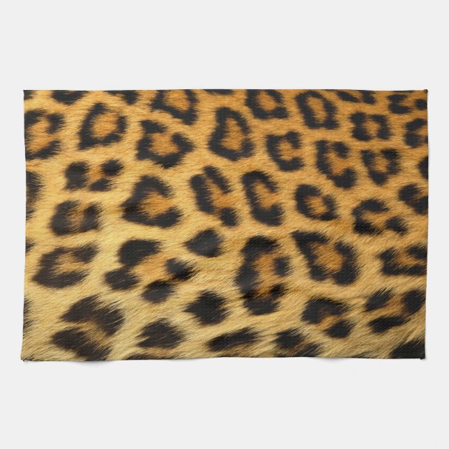 Leopard Fur Print Kitchen Towel (Horizontal)