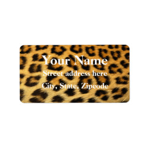 Leopard Fur Print Label