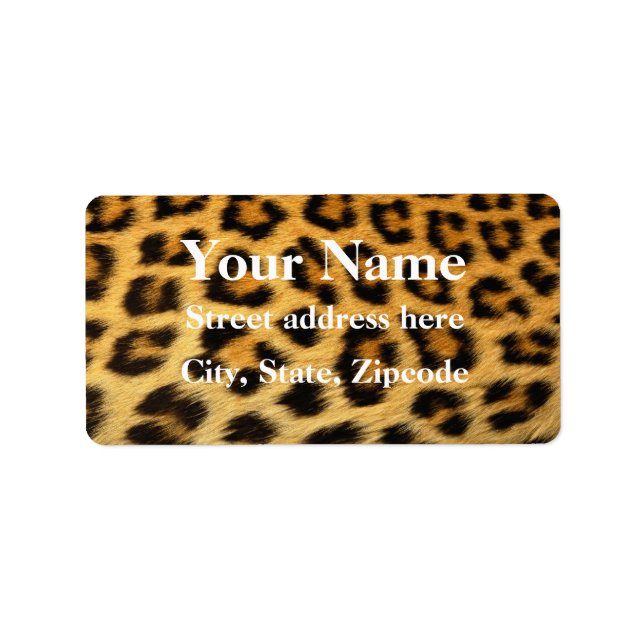 Leopard Fur Print Label (Front)