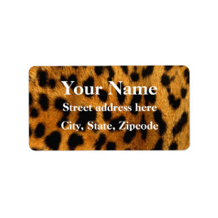 Leopard Fur Print Label