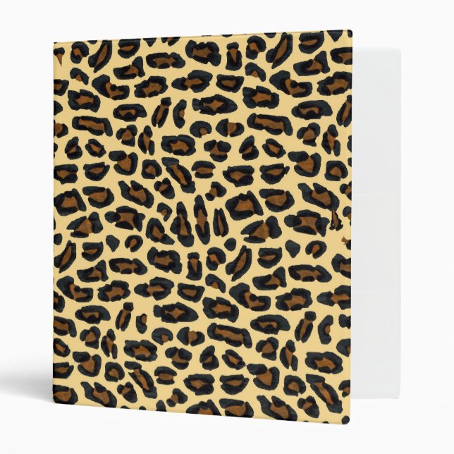 Leopard  Fur Print Notebook Binder (Front/Inside)