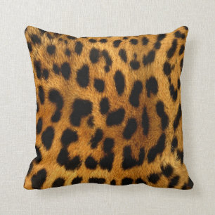 Leopard Fur Print Throw Pillow