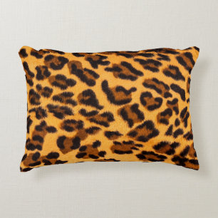 Leopard fur seamless pattern accent pillow