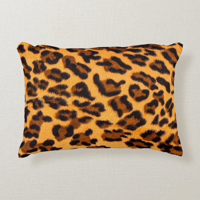 Leopard fur seamless pattern accent pillow (Front)
