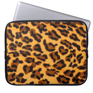 Leopard fur seamless pattern laptop sleeve