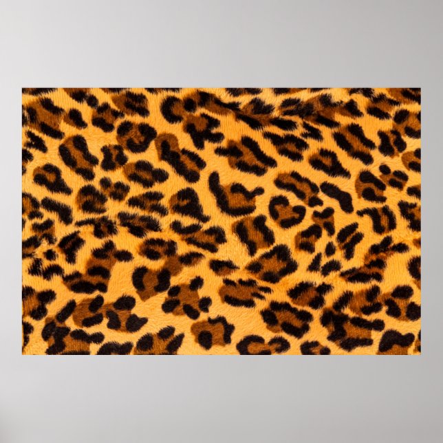 Leopard fur seamless pattern poster (Front)