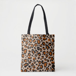 Leopard fur seamless pattern tote bag