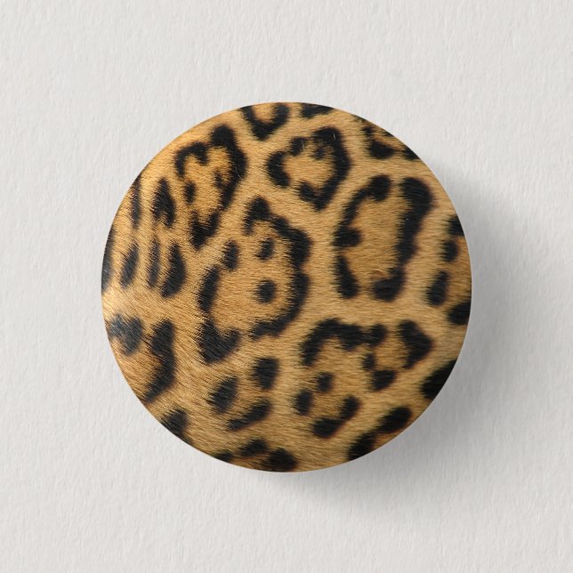 Leopard Fur Spots Pattern 1 Inch Round Button (Front)