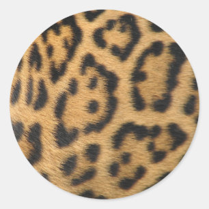Leopard Fur Spots Pattern Classic Round Sticker