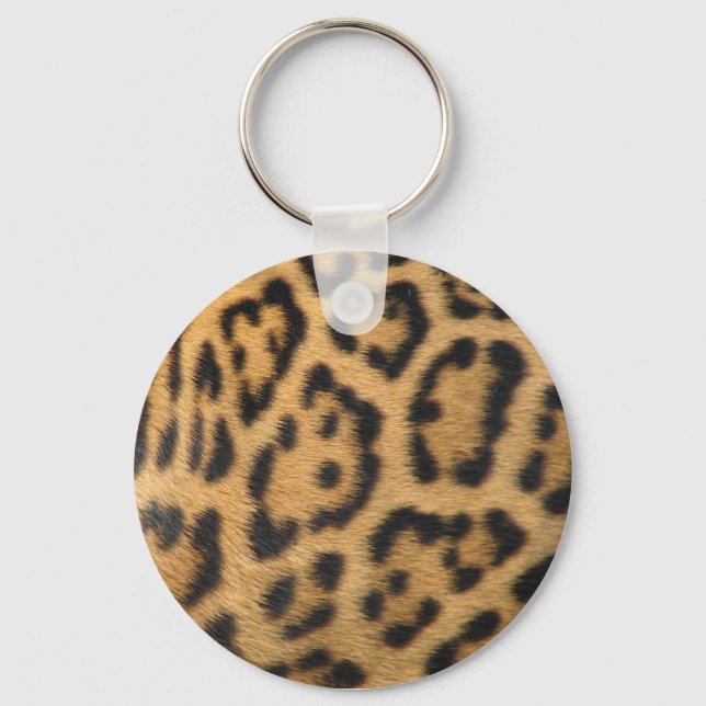 Leopard Fur Spots Pattern Keychain (Front)
