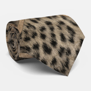 Leopard Fur Texture Geometric Pattern Tie