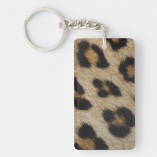 Leopard Fur Texture Pattern Keychain