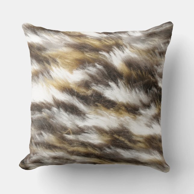 leopard fur throw pillow (Front)