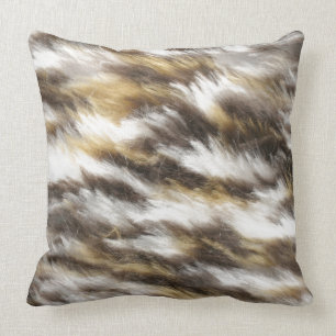 leopard fur throw pillow