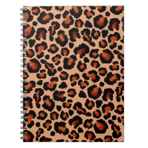 Leopard fur, watercolor, seamless background. notebook
