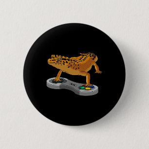 Leopard Gecko Bearded Dragon Gift Kids Cool Gamers 2 Inch Round Button