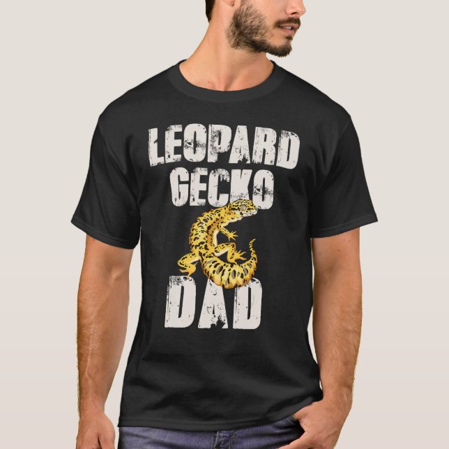 Leopard Gecko Dad Lizard Reptiles Desert Common Le T-Shirt (Front)