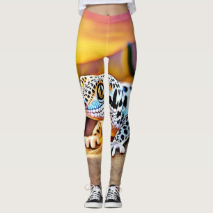 Leopard Gecko Desert Design Leggings