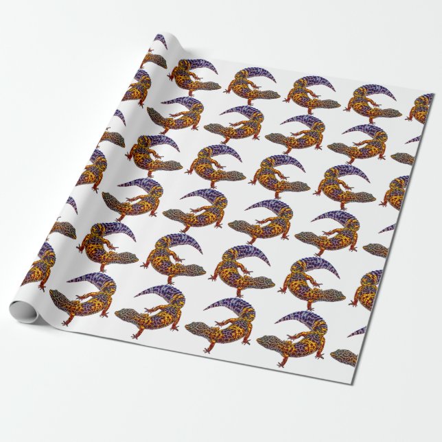 Leopard Gecko, Eublepharis Macularius Wrapping Paper (Unrolled)