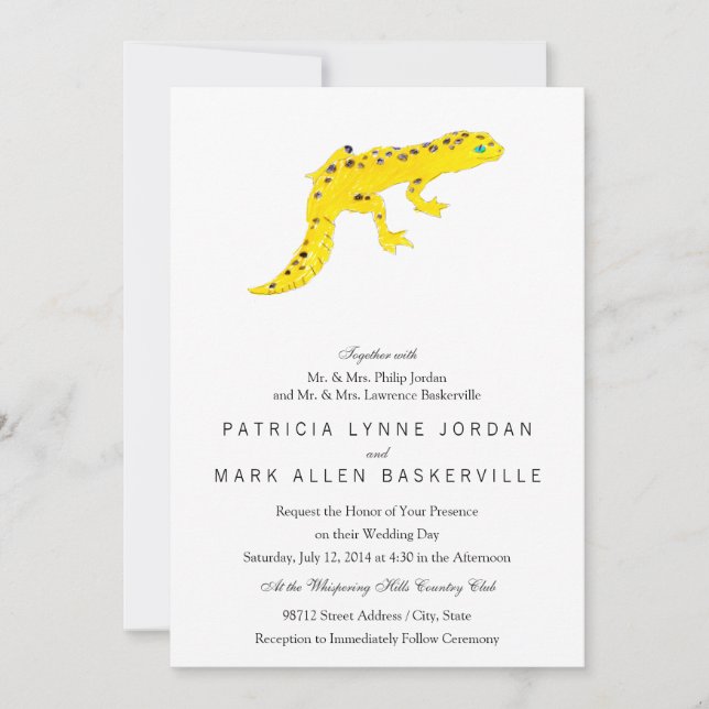 Leopard Gecko Invitation (Front)