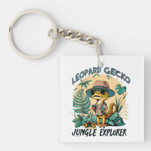 Leopard Gecko Jungle Explorer : Wild Adventure Keychain