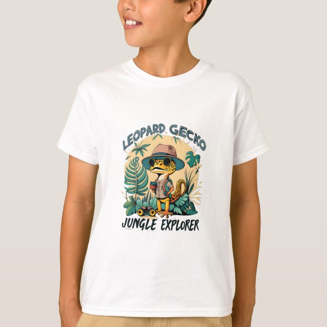Leopard Gecko Jungle Explorer : Wild Adventure T-Shirt (Front)