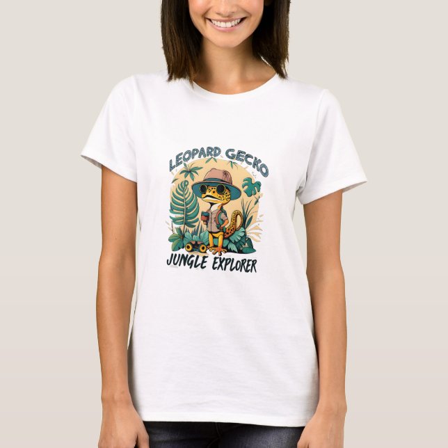 Leopard Gecko Jungle Explorer : Wild Adventure T-Shirt (Front)
