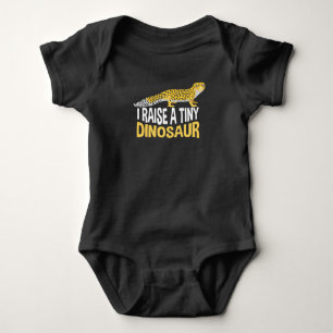 Leopard Gecko Little Dinosaur Pet Joke Lizard Baby Bodysuit