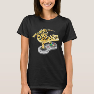 Leopard Gecko Playing Video Game Lizard Reptiles G T-Shirt