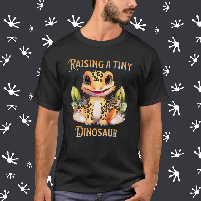 Leopard Gecko Raising a Tiny Dinosaur T-Shirt (Creator Uploaded)
