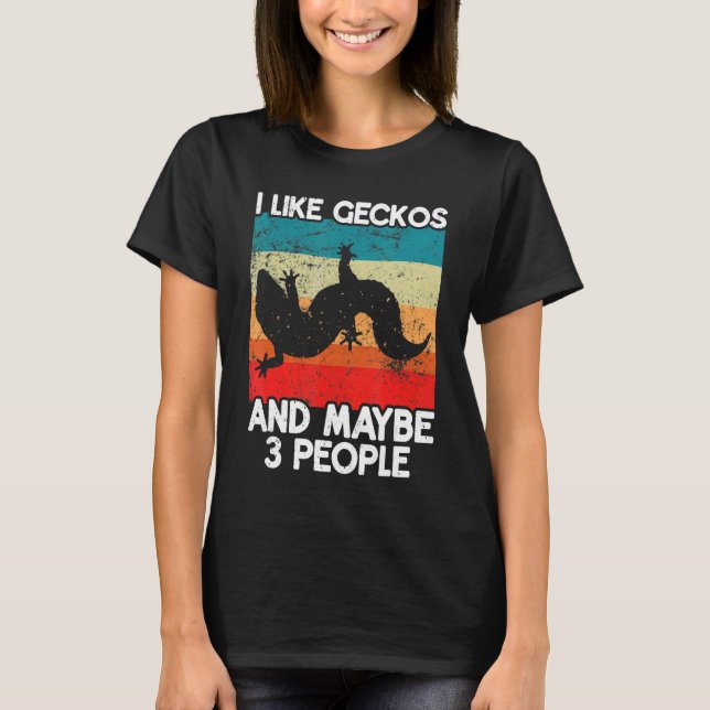 Leopard Gecko Reptile Cute Lizard  Pet Gecko Keepe T-Shirt (Front)