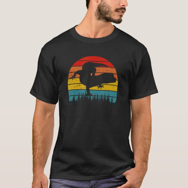 Leopard Gecko Reptile Keeper Gecko Retro 1 T-Shirt (Front)