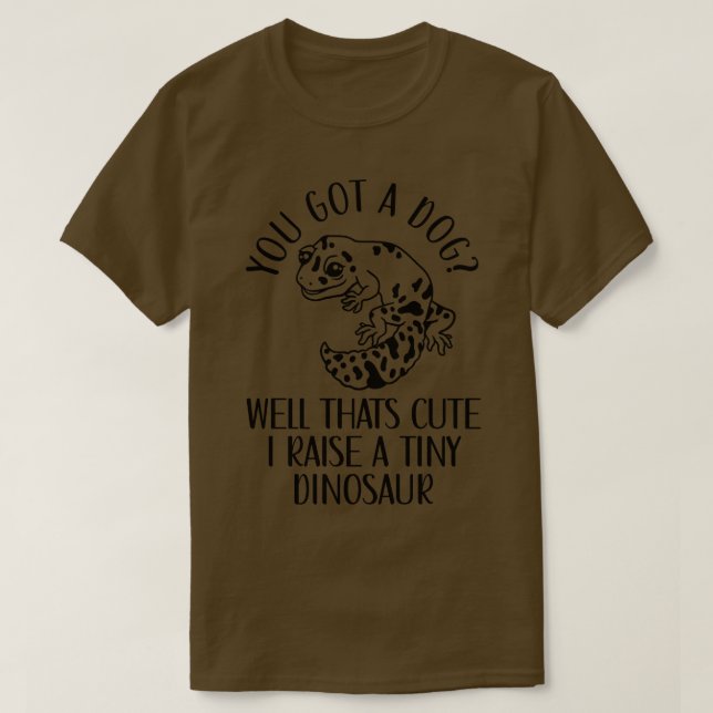 Leopard Gecko Tiny Dinosaur Leopard Geckos Lizard  T-Shirt (Design Front)